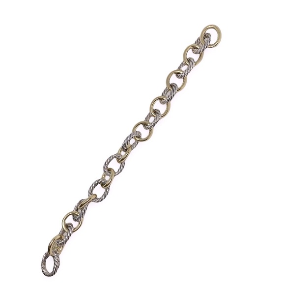 Authentic David Yurman Gold and Silver Oval Link Bracelet - Picture 6 of 15